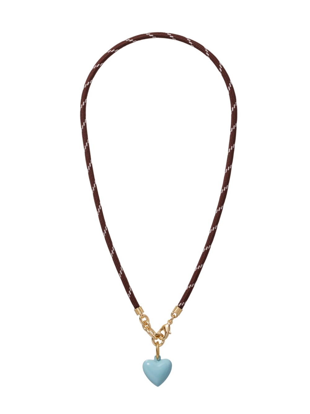 NWOT Roxanne Assoulin The Happy Cord
Charm Necklace Brown Cord Cloud Heart